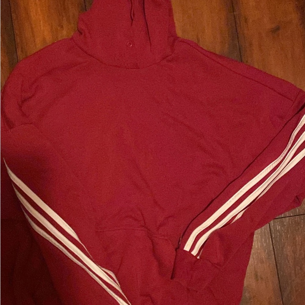 Red Men's Sweater with Stripes